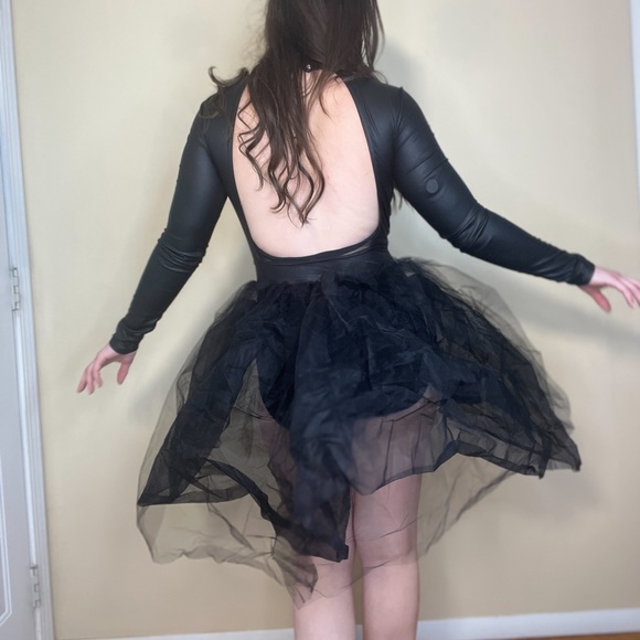 Weissman Elite Back Bustle Pleather Dance Leotard Tutu Costume Size Adult Small - Picture 4 of 12
